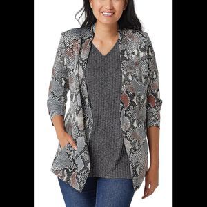 Bishop + Young Python Print Satin Iconic Blazer - Regular